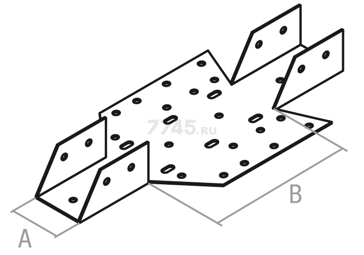 Опора бруса (балки) универсальная 50x140х1 мм STARFIX (SMP-26595-1) - Фото 2
