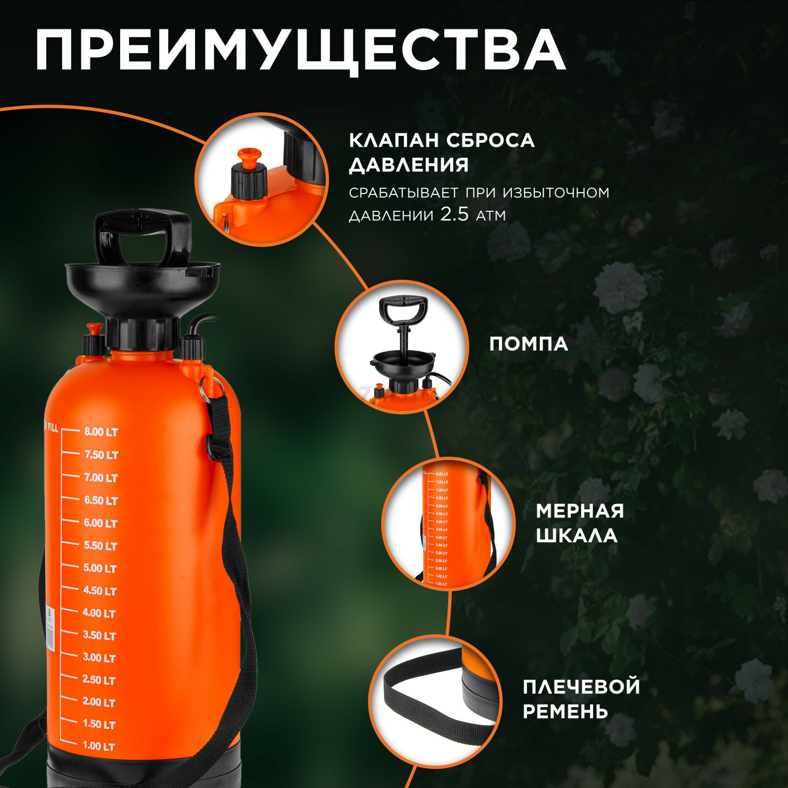 Опрыскиватель плечевой 8 л STARTUL Garden (ST6560-80) - Фото 2