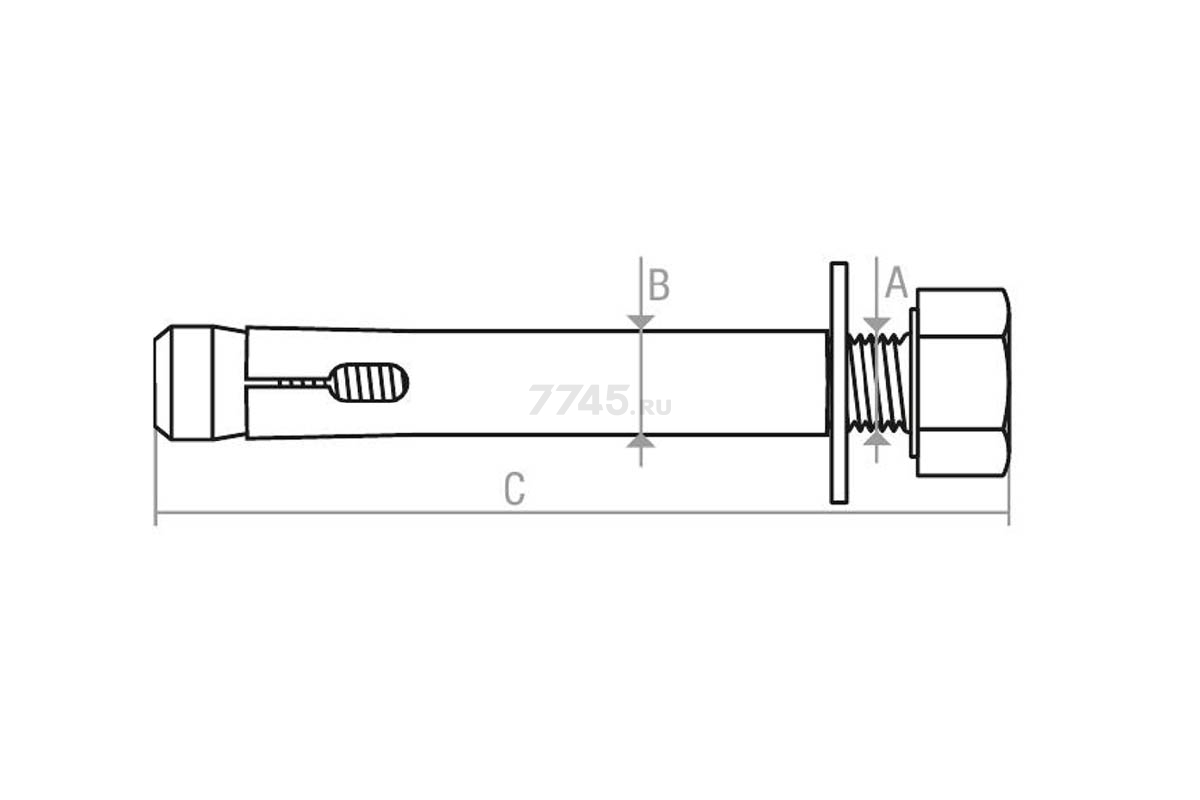 Болт анкерный М8х10х110 мм STARFIX (SMP-26835-1) - Фото 3