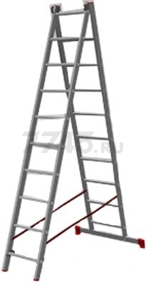 Лестница алюминиевая двухсекционная 443 см STARTUL Pro (ST9946-10)