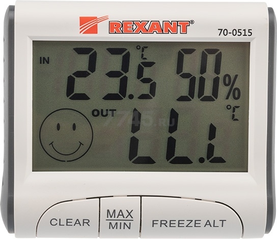 Термогигрометр электронный комнатно-уличный REXANT (70-0515) - Фото 2