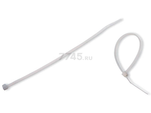Хомут-стяжка 2,5х200 мм белый STARFIX 100 штук (SMP-27229-100) - Фото 2