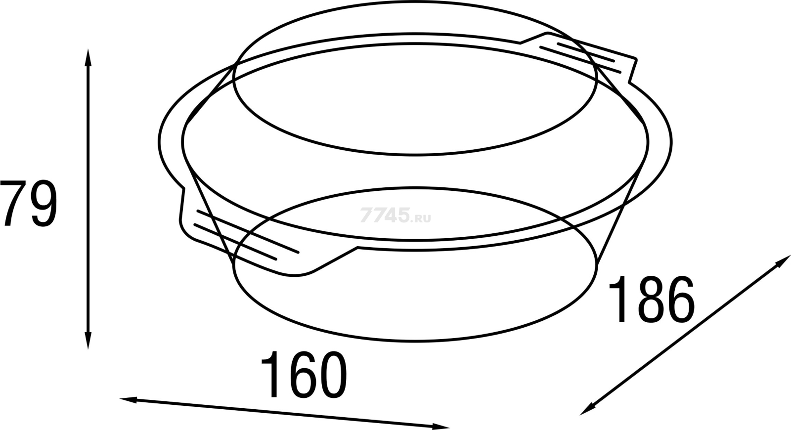 Кастрюля из жаропрочного стекла с крышкой PERFECTO LINEA 0,7 л (11-070010) - Фото 4