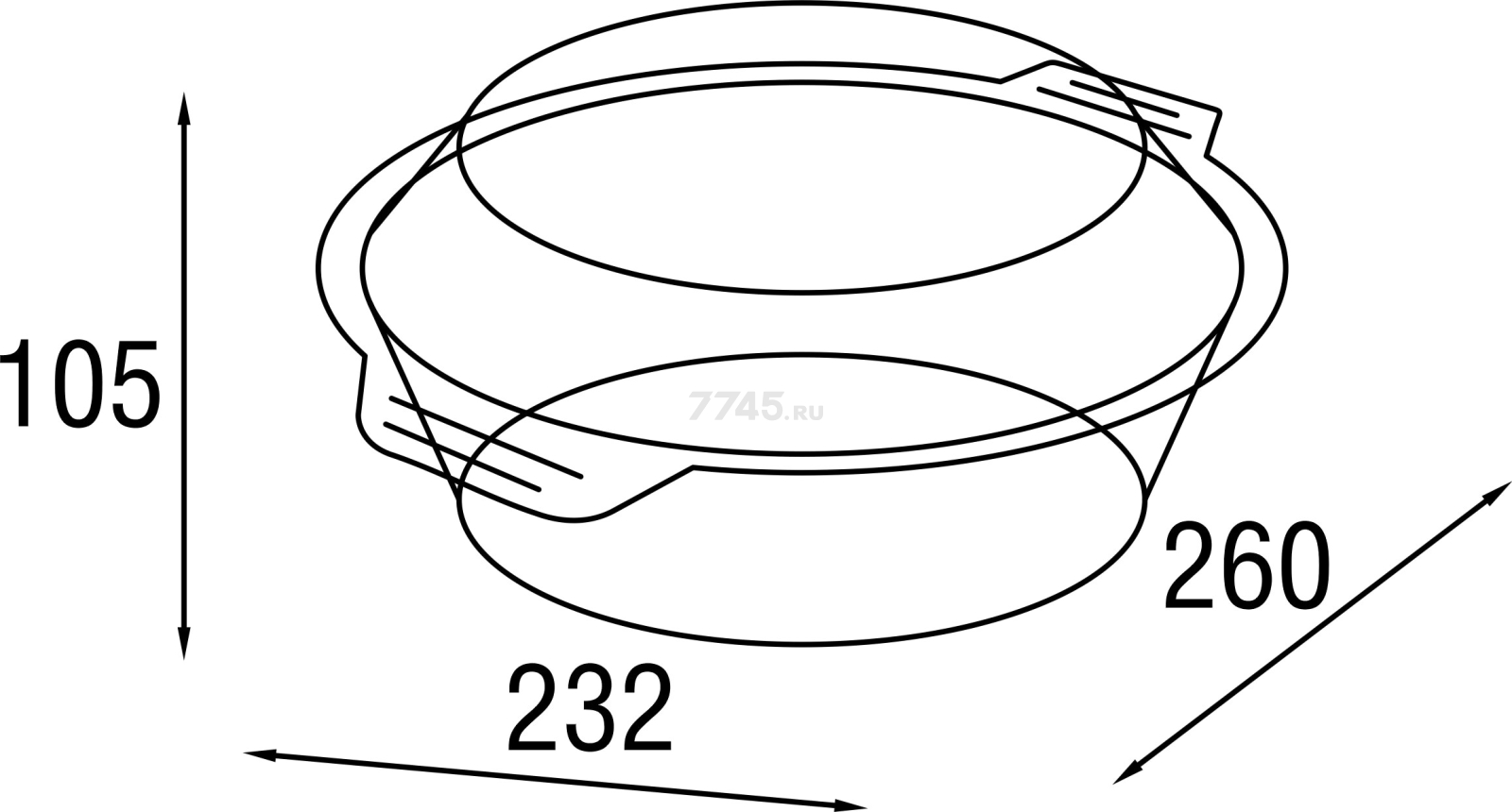 Кастрюля из жаропрочного стекла с крышкой PERFECTO LINEA 2,0 л (11-200010) - Фото 9
