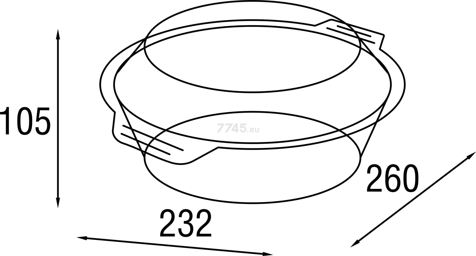 Кастрюля из жаропрочного стекла с крышкой PERFECTO LINEA 2,0 л (11-200010) - Фото 4