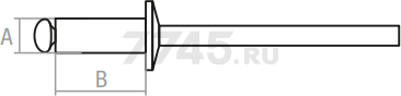 Заклепка вытяжная 4,0х10 мм алюминий-сталь RAL 3011 STARFIX 50 штук (SMZ1-42188-50) - Фото 2