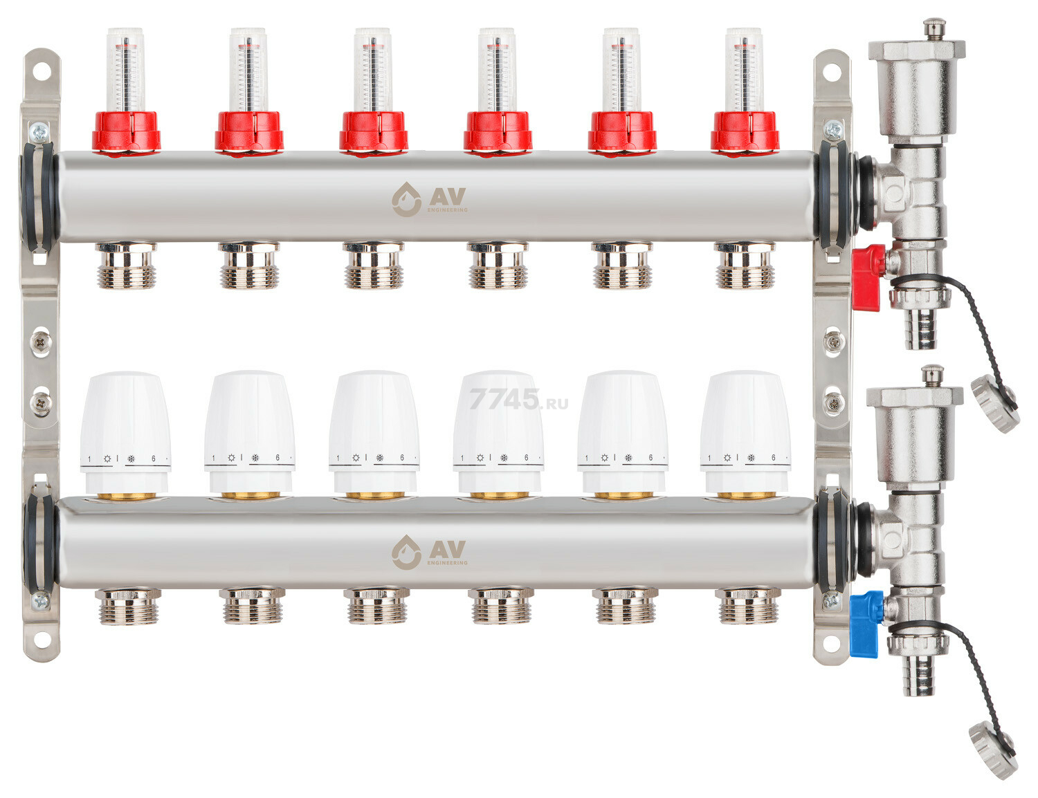 Коллекторная группа AVE136, 6 выходов AV ENGINEERING (AVE13600106) - Фото 6