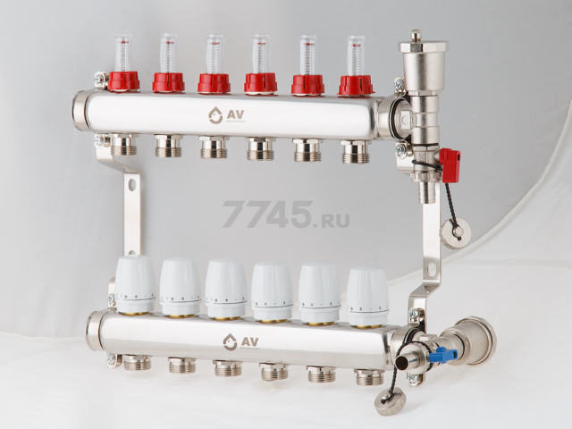 Коллекторная группа AVE136, 6 выходов AV ENGINEERING (AVE13600106) - Фото 7