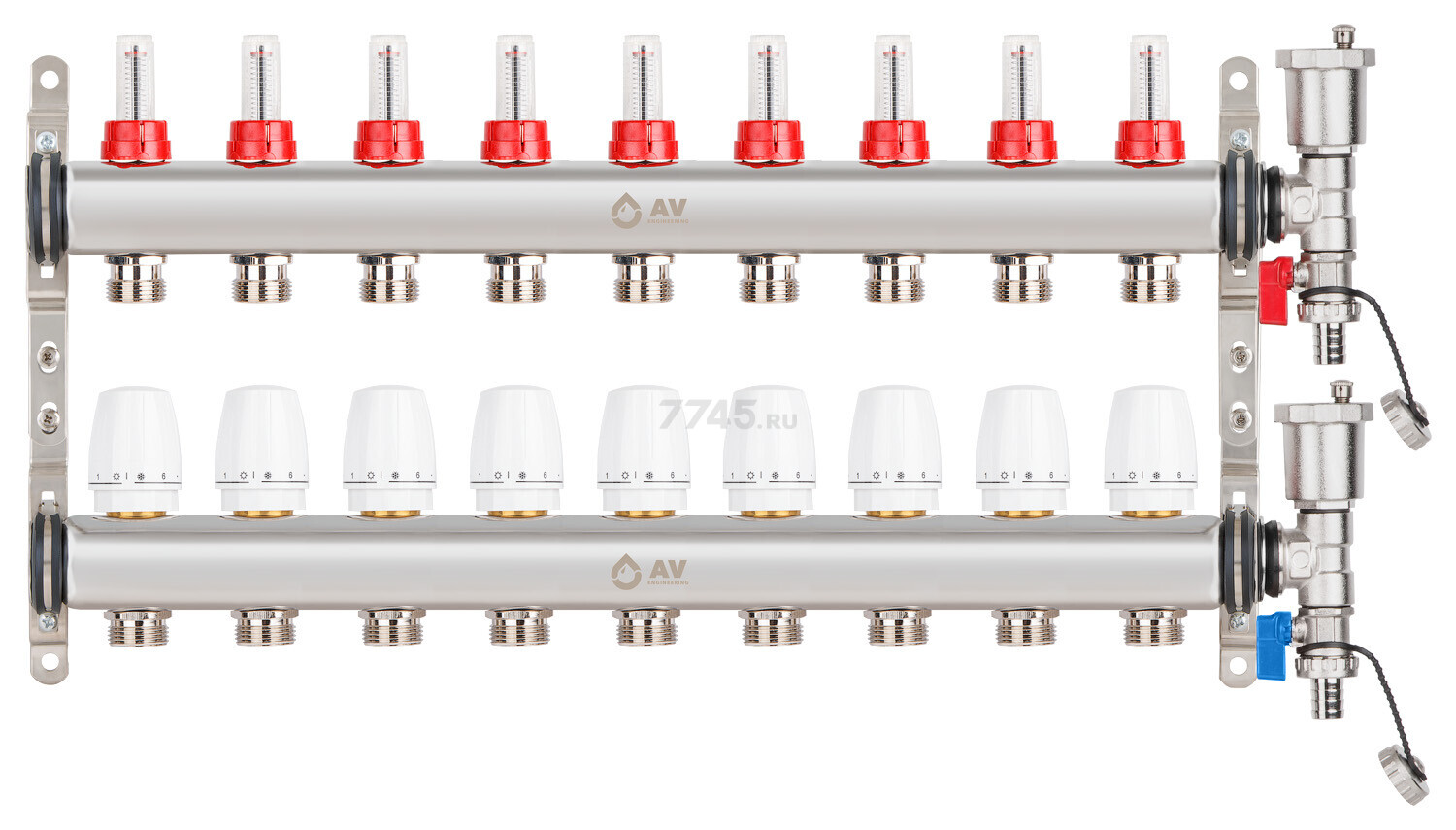 Коллекторная группа AVE136, 9 выходов AV ENGINEERING (AVE13600109) - Фото 6