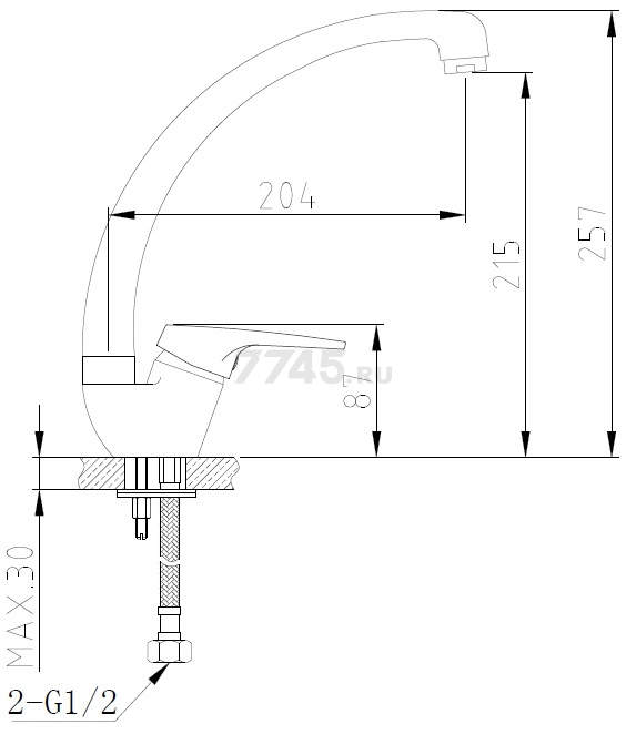 Смеситель для кухни AV ENGINEERING AVFCB4-A151 (AVFCB4-A151-202) - Фото 7
