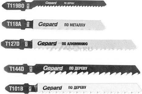 Набор пилок для электролобзика GEPARD 5 штук (GP0600-5)