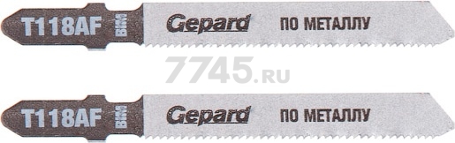 Пилка для электролобзика GEPARD по металлу T118AF 2 штуки (GP0615-18)