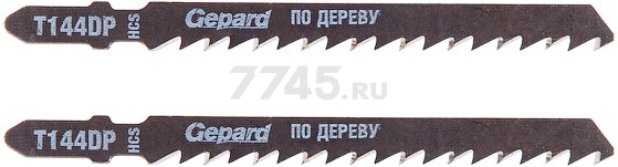 Пилка для электролобзика GEPARD по дереву T144DP 2 штуки (GP0640-17)