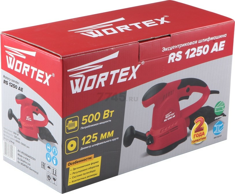 Шлифмашина эксцентриковая (орбитальная) WORTEX RS 1250 AE (RS1250AE01311) - Фото 8