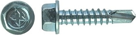 Саморез для фасадных систем 4,8х19 мм цинк DIN 7504-K STARFIX 500 штук (SMC2-72604-500)