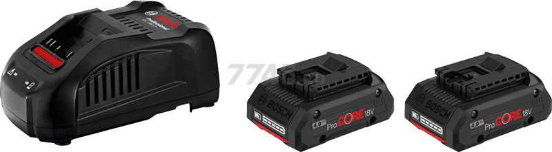 Комплект аккумулятор ProCORE 18.0 В 4,0 Ач 2 штуки и зарядное устройство GAL1880CV BOSCH Professional (1600A016GF)