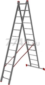 Лестница алюминиевая двухсекционная 553 см STARTUL Pro (ST9947-12)