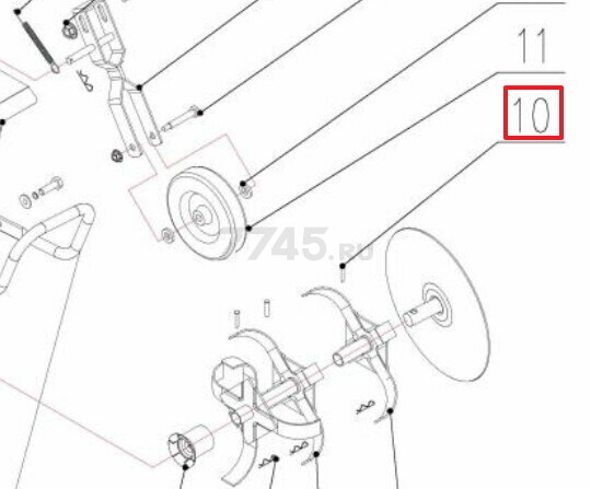 Штифт 8х35 для культиватора/мотоблока FERMER FM-511MX (91899)