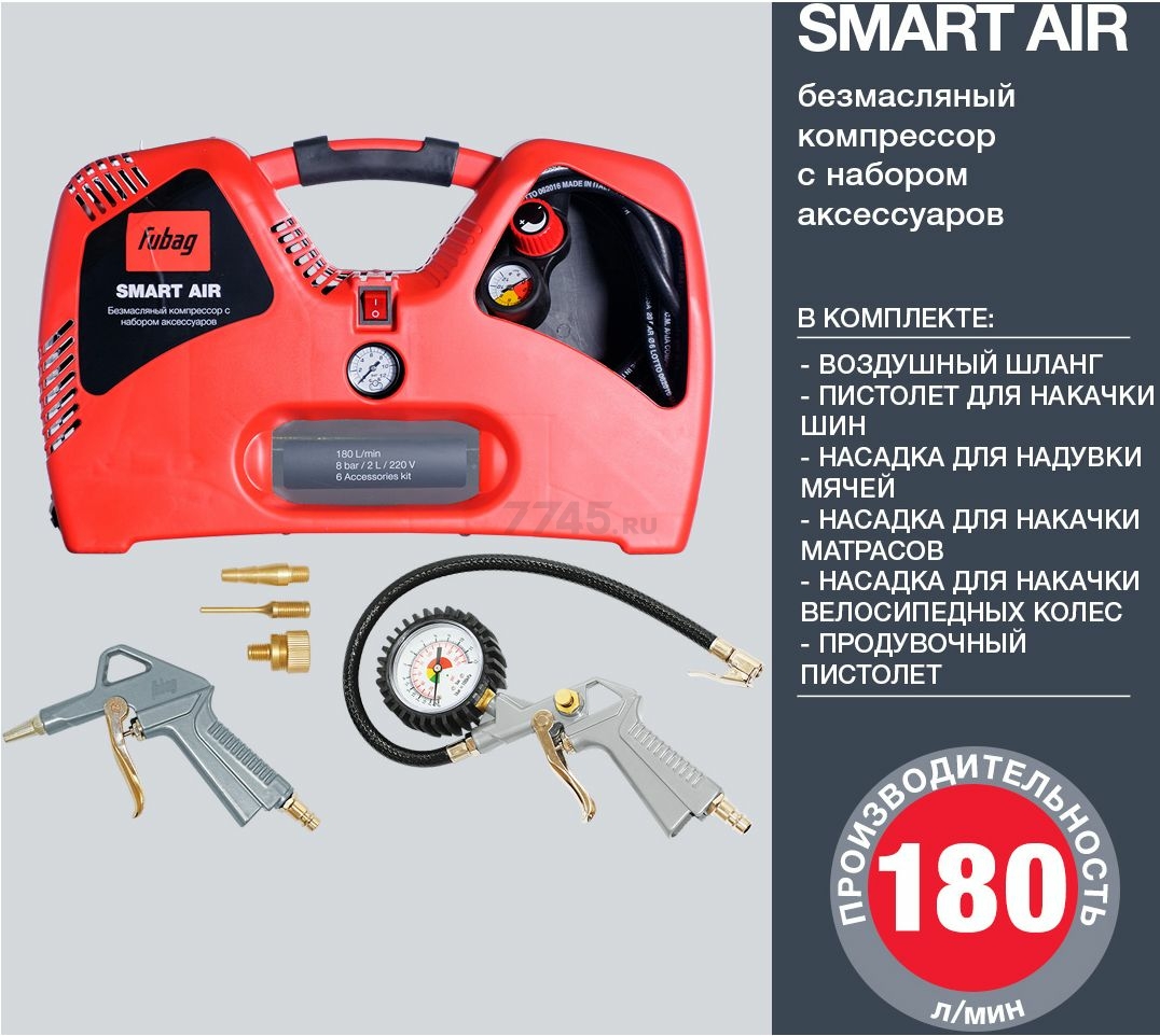 Компрессор безмасляный FUBAG Smart Air (8215240KOA650) - Фото 7