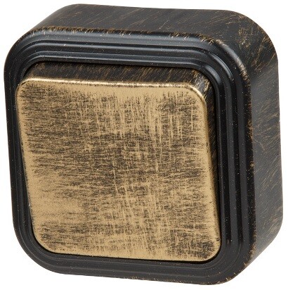 Выключатель одноклавишный наружный ЮПИТЕР Стандарт бронзовый (JP7413-01)