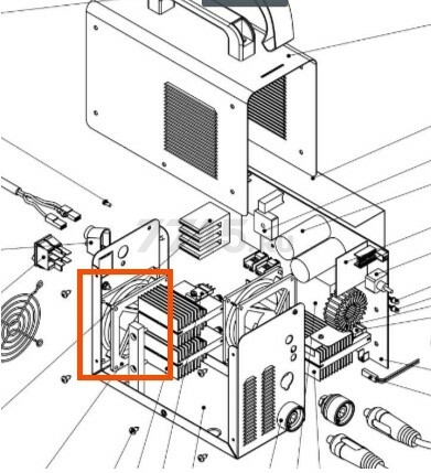 Вентилятор YTD129225S03800 0.4A 12VDC для сварочного инвентора SOLARIS MMA-164/226 (30712173) - Фото 2