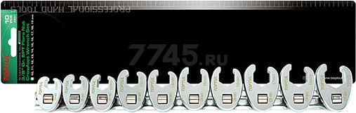 Набор ключей разрезных 10-19 мм 10 предметов TOPTUL (GAAR1001)