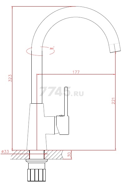 Смеситель для кухни AV ENGINEERING AVHOP4-A996 (AVHOP4-A996-648) - Фото 2
