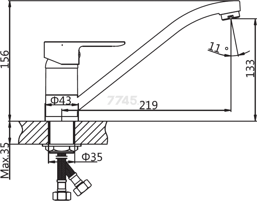 Смеситель для кухни AV ENGINEERING AVLOR4-A359 (AVLOR4-A359-627) - Фото 2