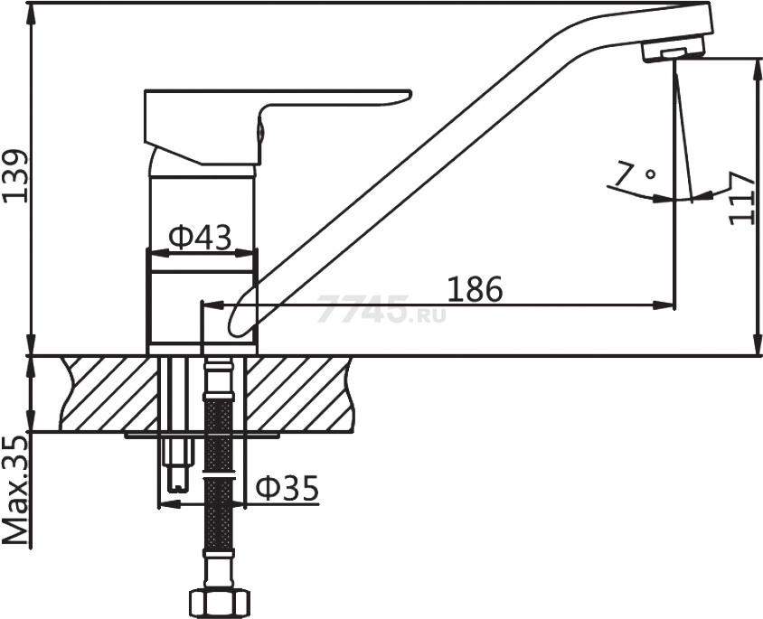 Смеситель для кухни AV ENGINEERING AVLOR4-C359 (AVLOR4-C359-626) - Фото 2
