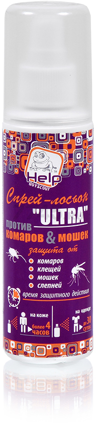 Спрей-лосьон против комаров HELP Ultra 125 мл (80511)