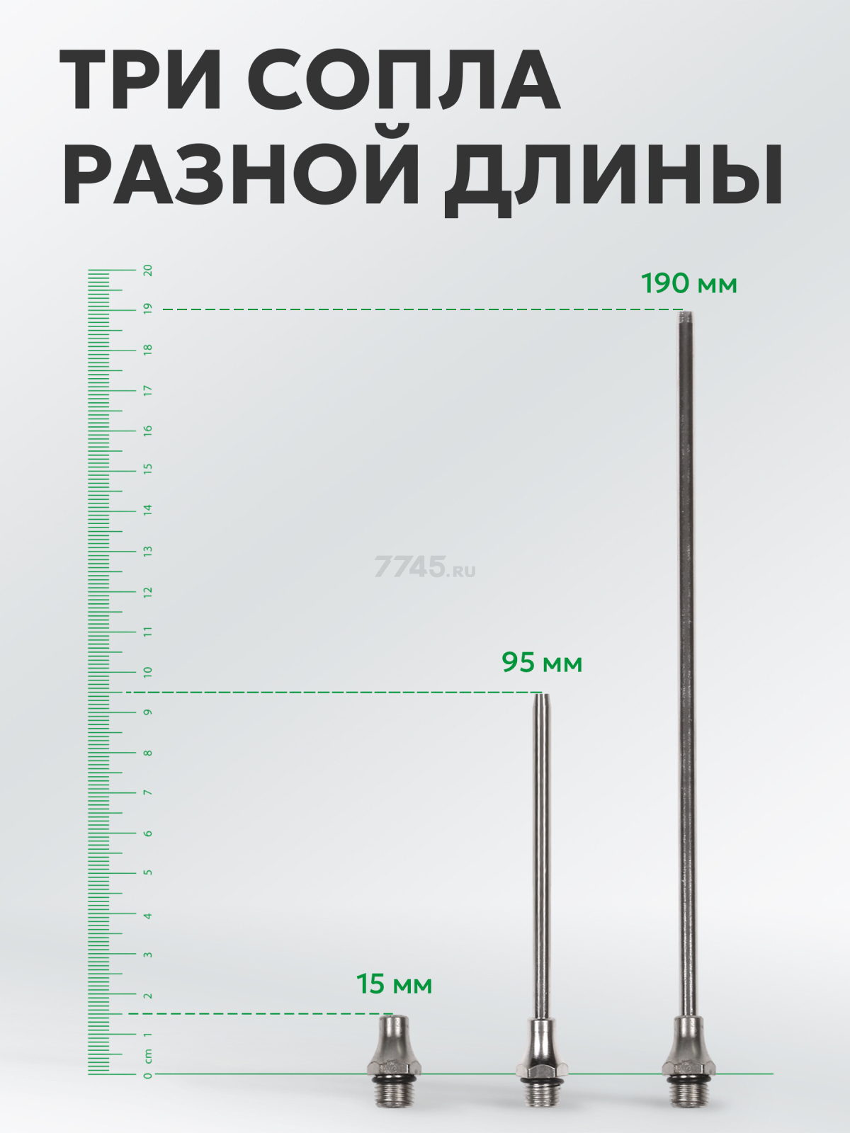 Пистолет продувочный c комплектом сопел ECO ABG-20 - Фото 4