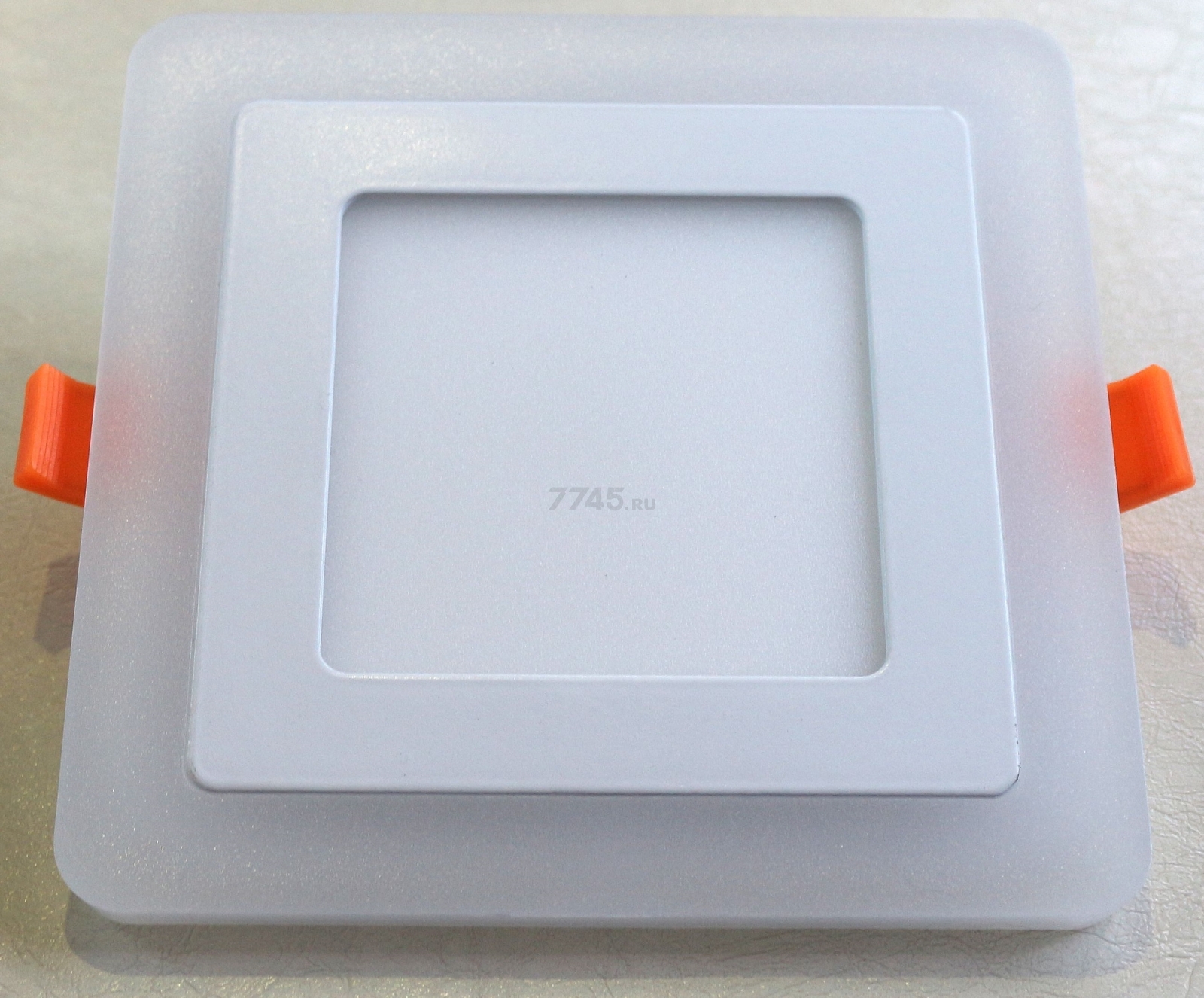 Светильник встраиваемый светодиодный 12+4 Вт 4000K TRUENERGY Color Квадрат с белой подсветкой (10269) - Фото 3