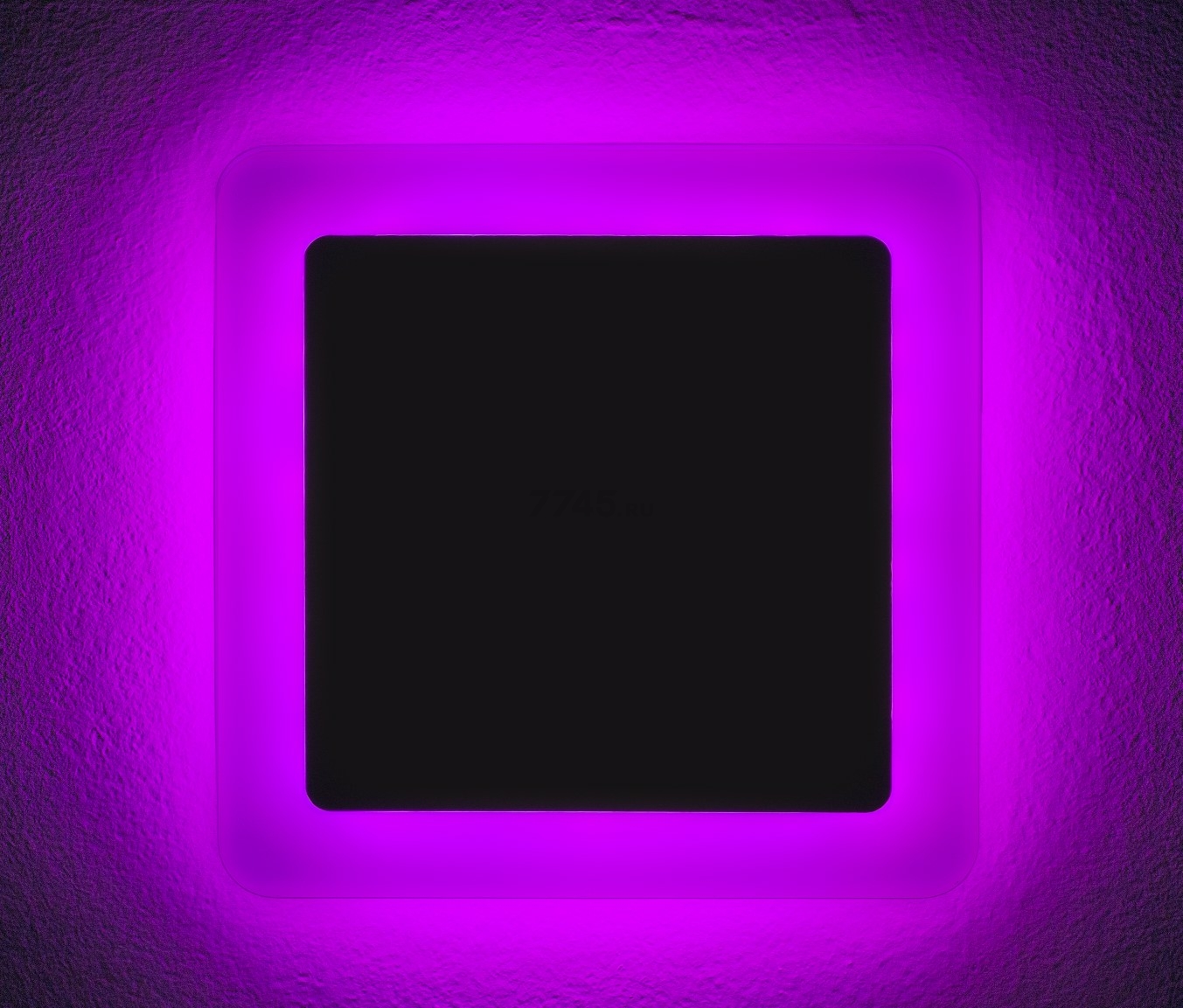 Светильник встраиваемый светодиодный 6+3 Вт 4000K TRUENERGY Color Квадрат с розовой подсветкой (10264) - Фото 5