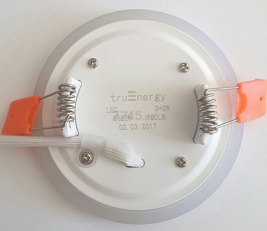 Светильник встраиваемый светодиодный 3+2 Вт 4000K TRUENERGY Color Круг с белой подсветкой (10217) - Фото 10