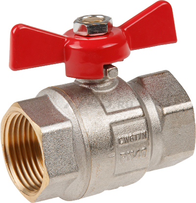 Кран шаровой 1" PN40 с внутренней резьбой бабочка AV ENGINEERING (AVE092001)