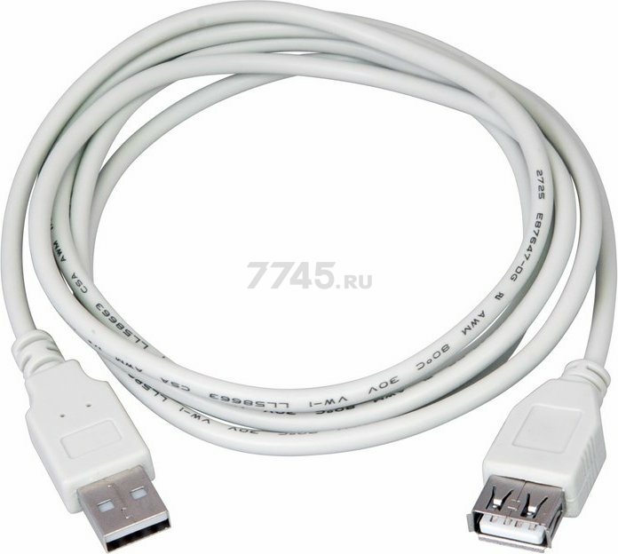 Кабель REXANT USB-A m-f 3м (18-1116) - Фото 2