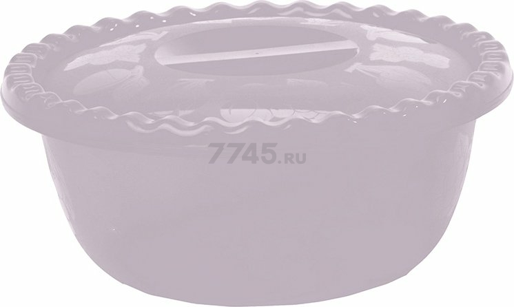 Миска пластмассовая с крышкой 3 л IDEA чайная роза (М1316)