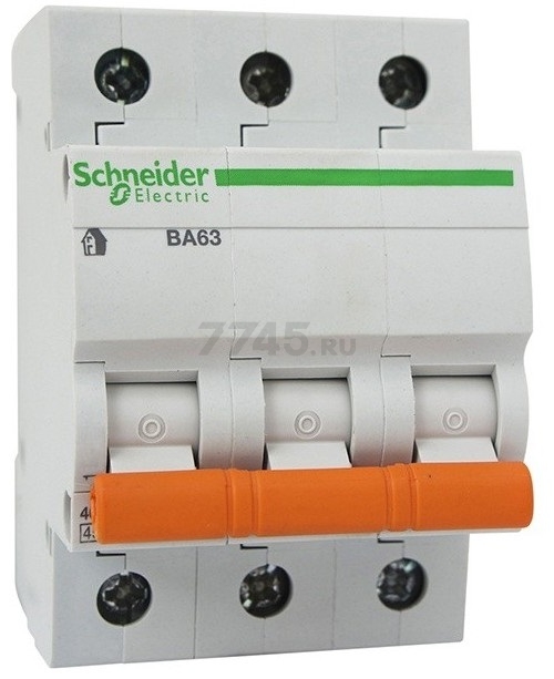 Автоматический выключатель SCHNEIDER ELECTRIC ВА63 3P С25 (11225) - Фото 3
