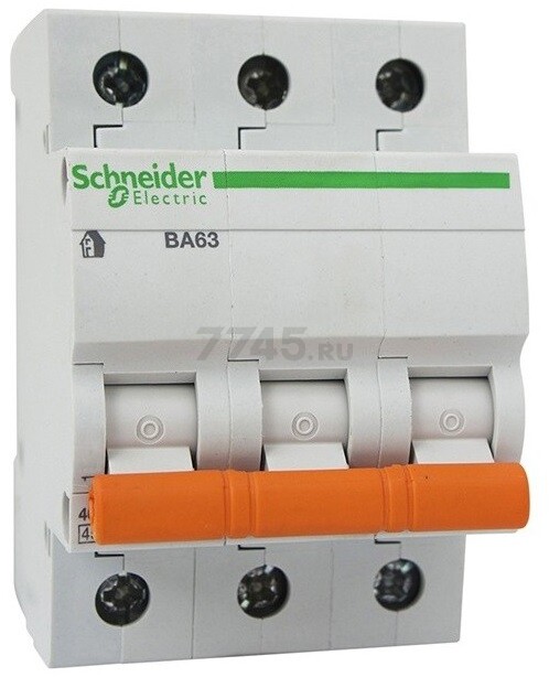 Автоматический выключатель SYSTEME (SCHNEIDER) ELECTRIC ВА63 3P С40 (11227) - Фото 3