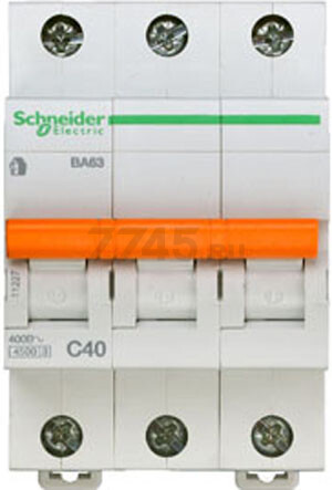 Автоматический выключатель SYSTEME (SCHNEIDER) ELECTRIC ВА63 3P С40 (11227) - Фото 2