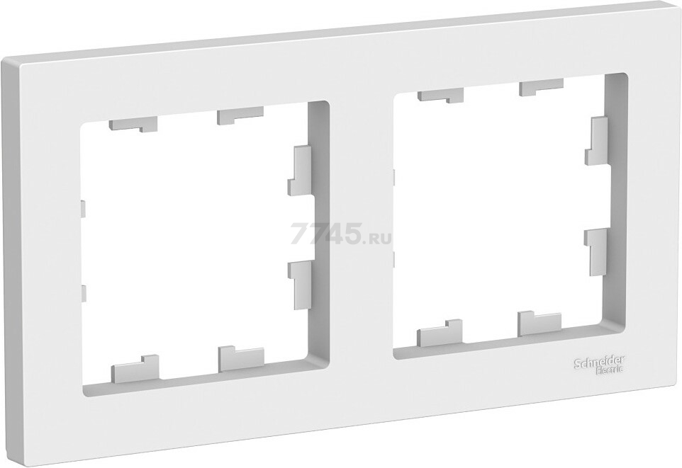 Рамка двухместная SYSTEME (SCHNEIDER) ELECTRIC AtlasDesign белая (ATN000102)