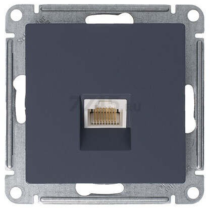 Розетка компьютерная RJ-45 SYSTEME (SCHNEIDER) ELECTRIC AtlasDesign грифель (ATN000783) - Фото 3