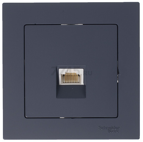 Розетка компьютерная RJ-45 SYSTEME (SCHNEIDER) ELECTRIC AtlasDesign грифель (ATN000783) - Фото 6