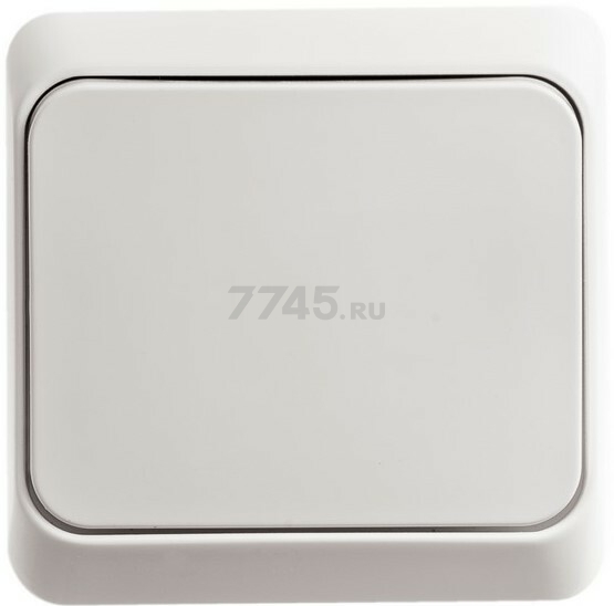 Выключатель одноклавишный наружный SYSTEME (SCHNEIDER) ELECTRIC Этюд белый (BA10-001B) - Фото 2