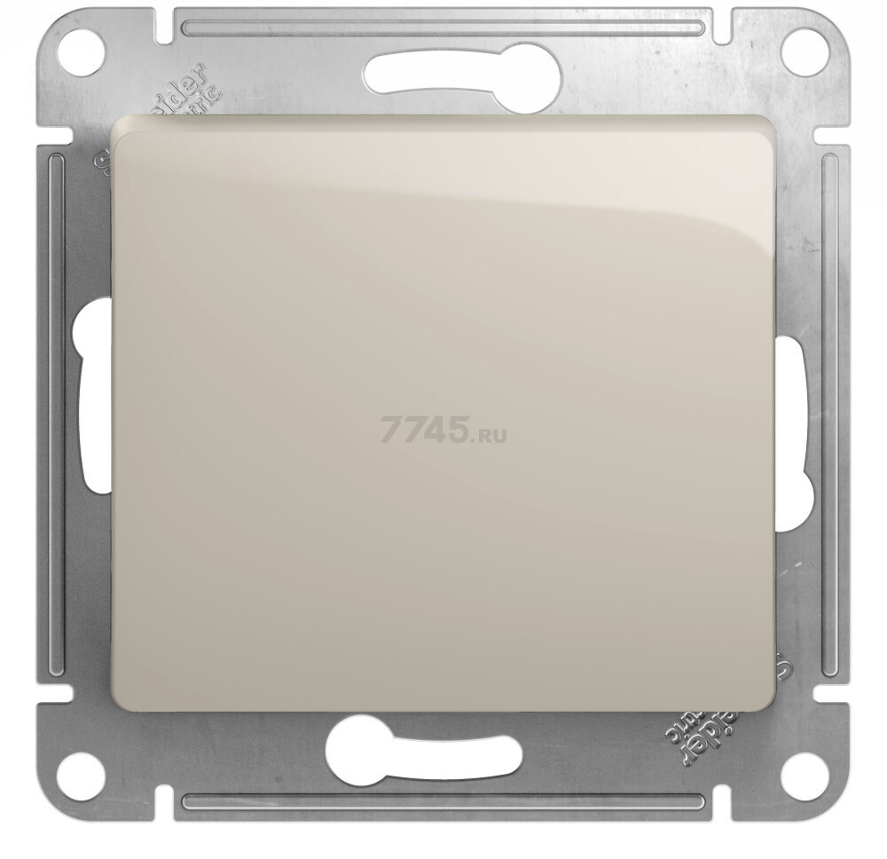 Выключатель одноклавишный скрытый SYSTEME (SCHNEIDER) ELECTRIC Glossa молочный (GSL000911)