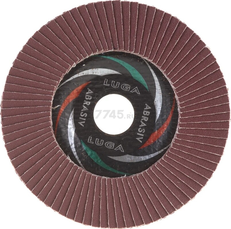 Круг лепестковый 125х22,2 мм P220 плоский LUGAABRASIV КЛТ1 (4603347337912) - Фото 2