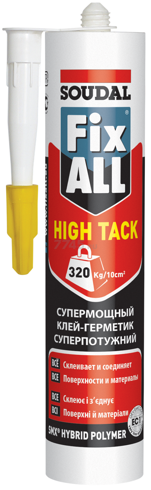 Клей-герметик гибридный SOUDAL Fix All High Tack белый 290 мл (119129)