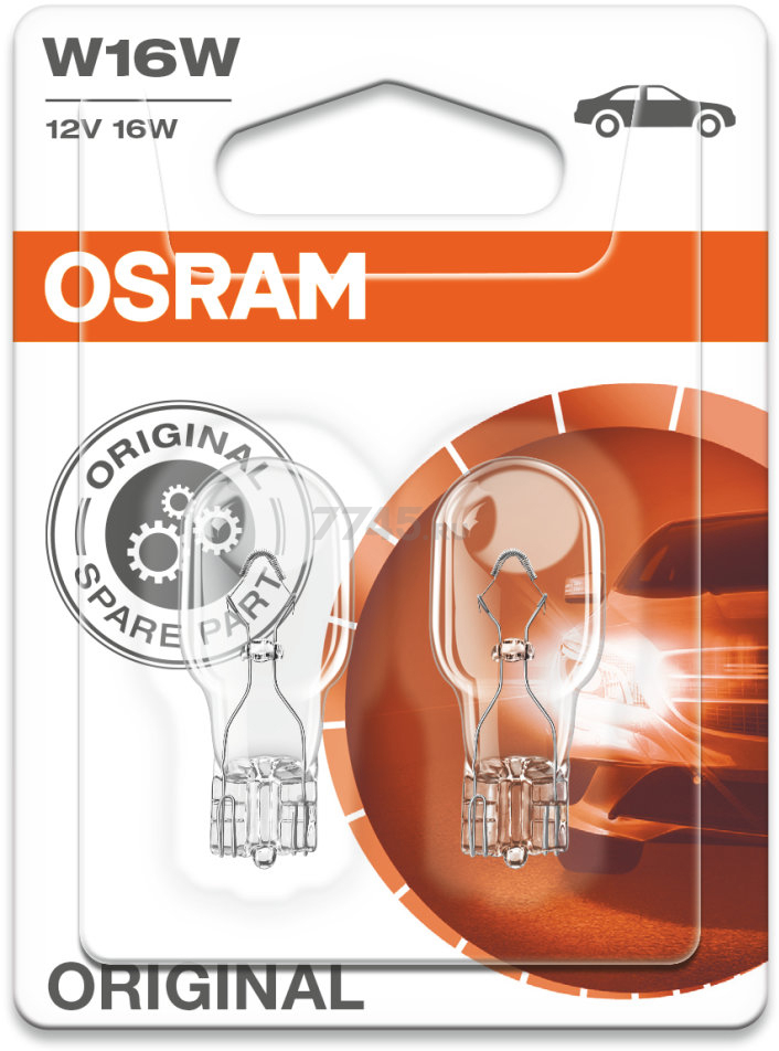 Лампа накаливания автомобильная OSRAM Original W16W 2 штуки (921-02B) - Фото 2