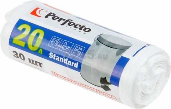 Пакеты для мусора PERFECTO LINEA Standard 20 л 30 штук белые (46-505710)