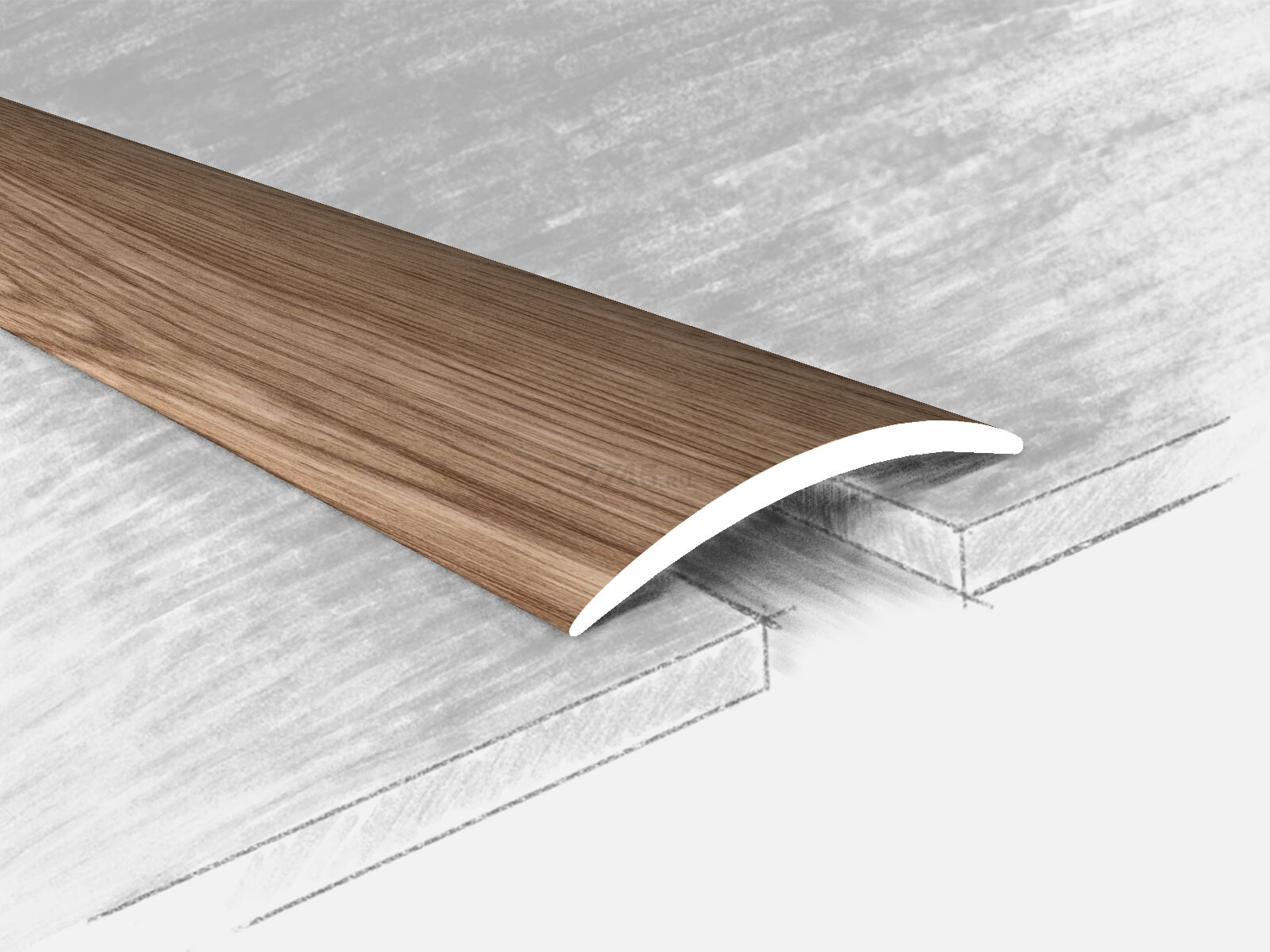 Порог алюминиевый КТМ-2000 110-717К 0,9 м дуб глина